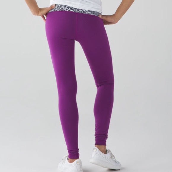 Lululemon Wunder Under Leggings Reversible Plum 6 - Picture 7 of 16